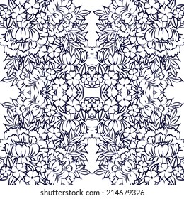 Abstract Elegance Seamless pattern with floral background