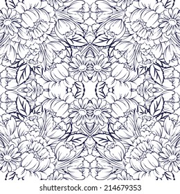 Abstract Elegance Seamless pattern with floral background