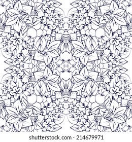 Abstract Elegance Seamless pattern with floral background