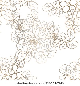 Abstract elegance seamless pattern with floral background