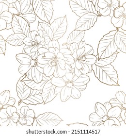 Abstract elegance seamless pattern with floral background