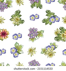 Abstract elegance seamless pattern with floral background