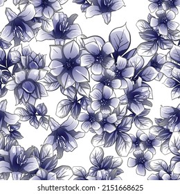 Abstract elegance seamless pattern with floral background