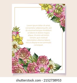 Abstract elegance seamless pattern with floral background