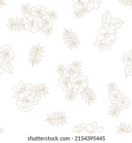 Abstract elegance seamless pattern with floral background