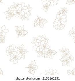 Abstract elegance seamless pattern with floral background