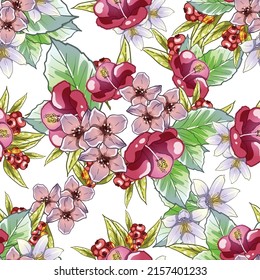 Abstrakte Eleganz, nahtloses Muster mit floralem Hintergrund