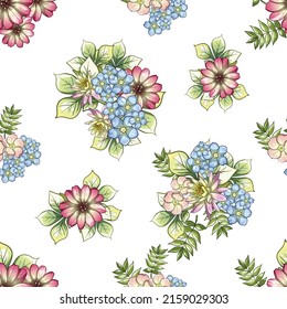 Abstrakte Eleganz, nahtloses Muster mit floralem Hintergrund