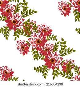 Abstract Elegance Seamless pattern with floral background