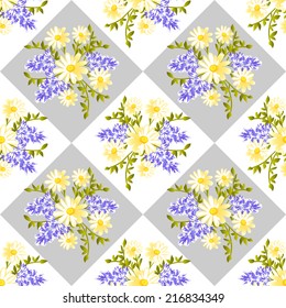 Abstract Elegance Seamless pattern with floral background