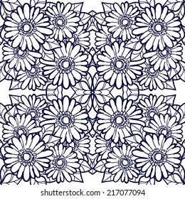 Abstract Elegance Seamless pattern with floral background