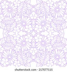 Abstract Elegance Seamless pattern with floral background