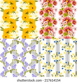 Abstract Elegance Seamless pattern with floral background