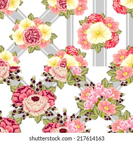 Abstract Elegance Seamless pattern with floral background