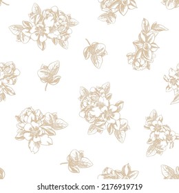 Abstract elegance seamless pattern with floral background