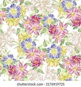 Resumen de la elegancia sin problemas con fondo floral