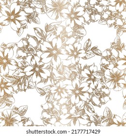 Abstract elegance seamless pattern with floral background
