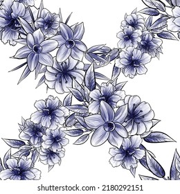 Resumen de la elegancia sin problemas con fondo floral