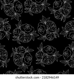 Abstract elegance seamless pattern with floral background. Seamless floral pattern. Flowers and leaves, folk style for textile, wallpaper and wrapping
