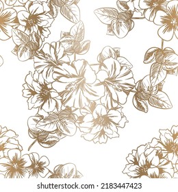 Abstract elegance seamless pattern with floral background