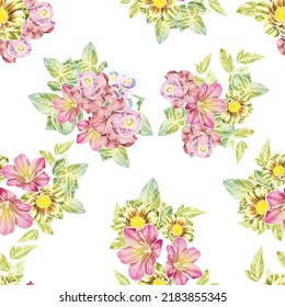 Resumen de la elegancia sin problemas con fondo floral
