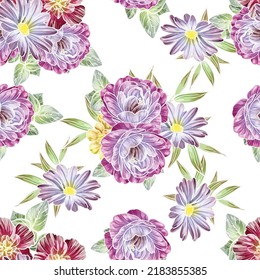 Abstract elegance seamless pattern with floral background