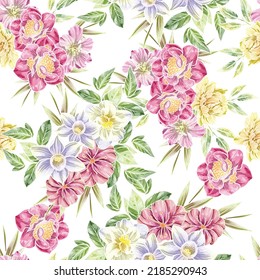 Abstract elegance seamless pattern with floral background