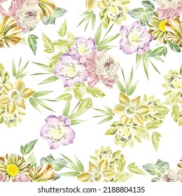 Abstract elegance seamless pattern with floral background