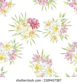 Abstract elegance seamless pattern with floral background