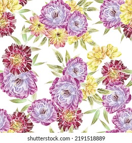 Abstract elegance seamless pattern with floral background