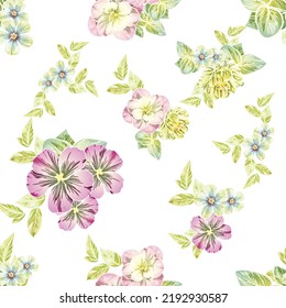 Abstract elegance seamless pattern with floral background