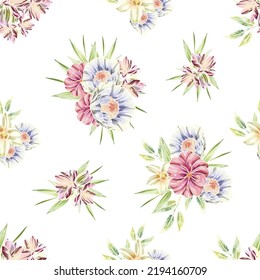 Abstract elegance seamless pattern with floral background