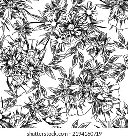 Abstrakte Eleganz, nahtloses Muster mit floralem Hintergrund