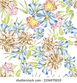 Abstract elegance seamless pattern with floral background