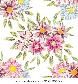 Abstract elegance seamless pattern with floral background