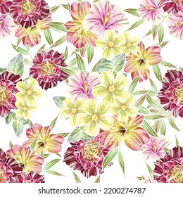 Abstract elegance seamless pattern with floral background
