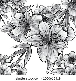 Resumen de la elegancia sin problemas con fondo floral