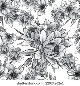 Resumen de la elegancia sin problemas con fondo floral