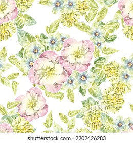 Abstract elegance seamless pattern with floral background