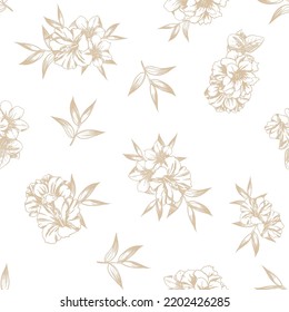 Abstract elegance seamless pattern with floral background