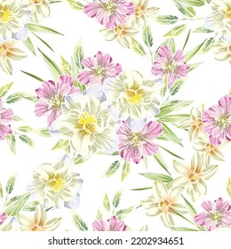 Abstract elegance seamless pattern with floral background