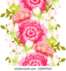 Abstract Elegance Seamless pattern with floral background