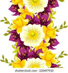 Abstract Elegance Seamless pattern with floral background