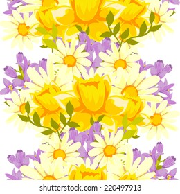 Abstract Elegance Seamless pattern with floral background