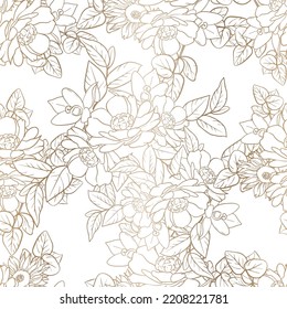 Abstract elegance seamless pattern with floral background