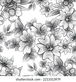 Abstract elegance seamless pattern with floral background