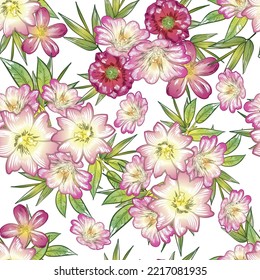 Abstract elegance seamless pattern with floral background
