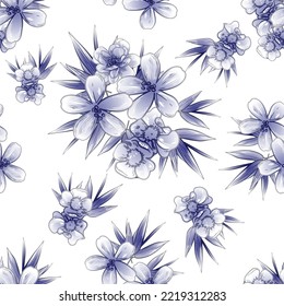 Abstract elegance seamless pattern with floral background