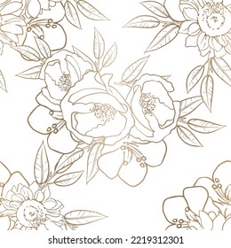 Abstract elegance seamless pattern with floral background