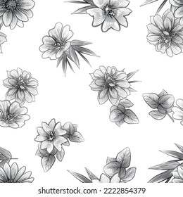 Abstract elegance seamless pattern with floral background